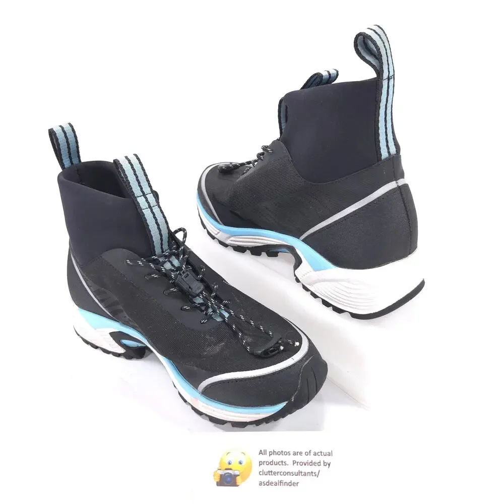 Sergio Grasso Drawstring Equestrian Boots Womens 5 Black Blue White